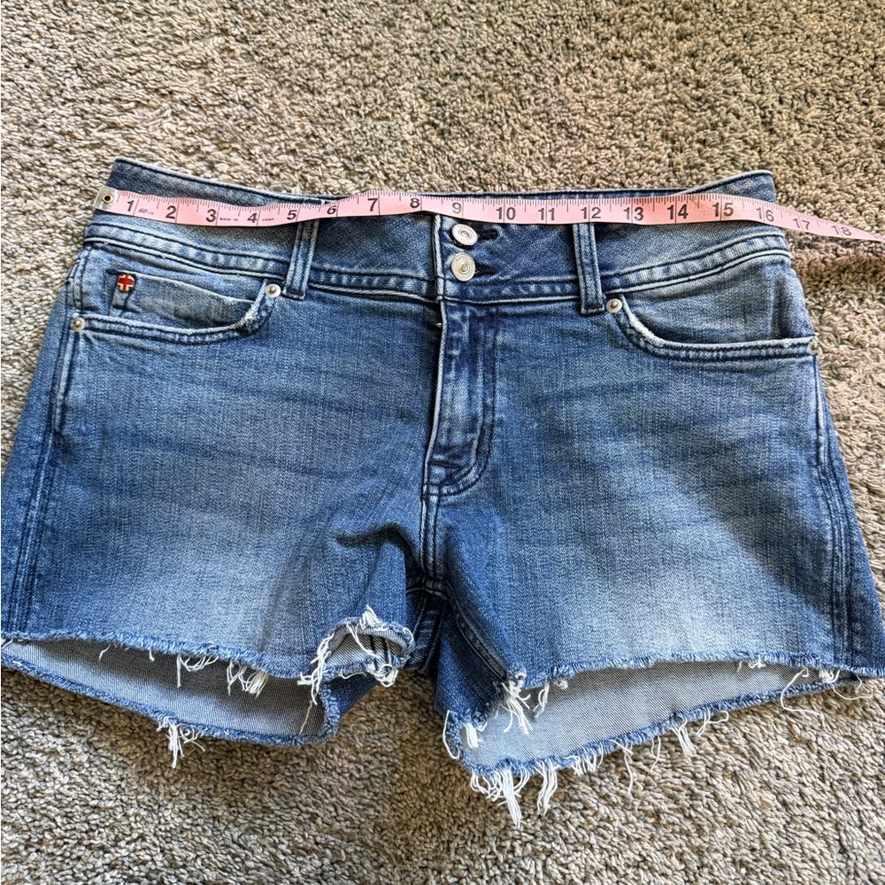 Hudson denim Cutoff Shorts - Blue Distressed Women's Shorts - Picture 2 of 7